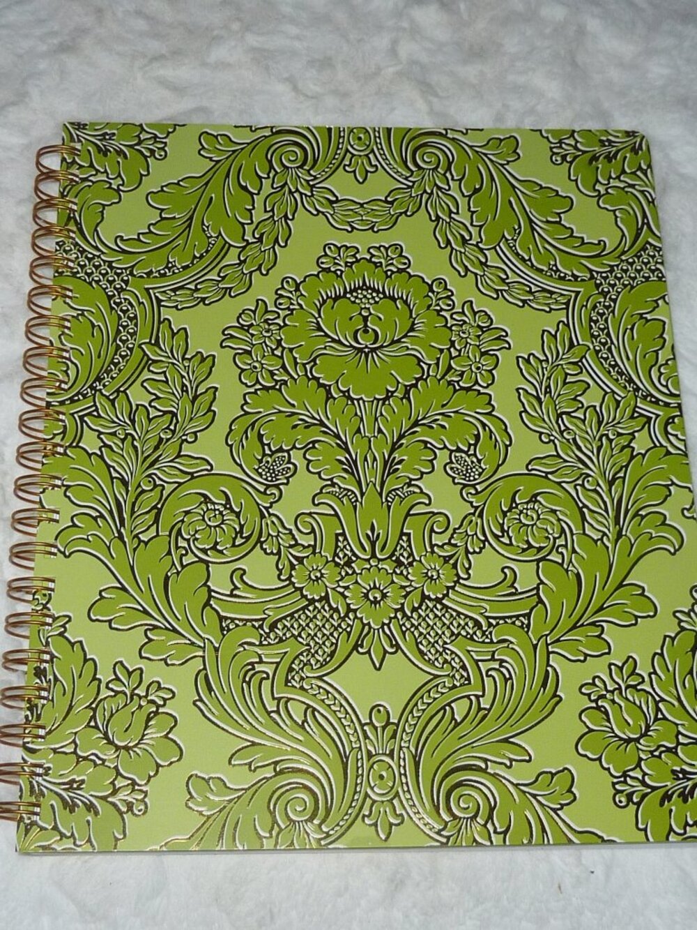 NIP Anna Griffin Floral Large XL Hard Cover Spiral Notebook Double Side Pocket